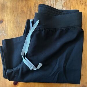 Figs Black Scrub pants - small stain shown